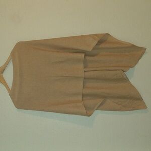 Caroline Grace Cotton Cashmere Poncho Warm Brown